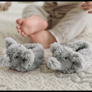 Pottery Barn Kids Elephant Slippers 6-12mo
